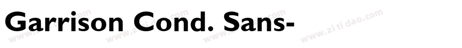 Garrison Cond. Sans字体转换